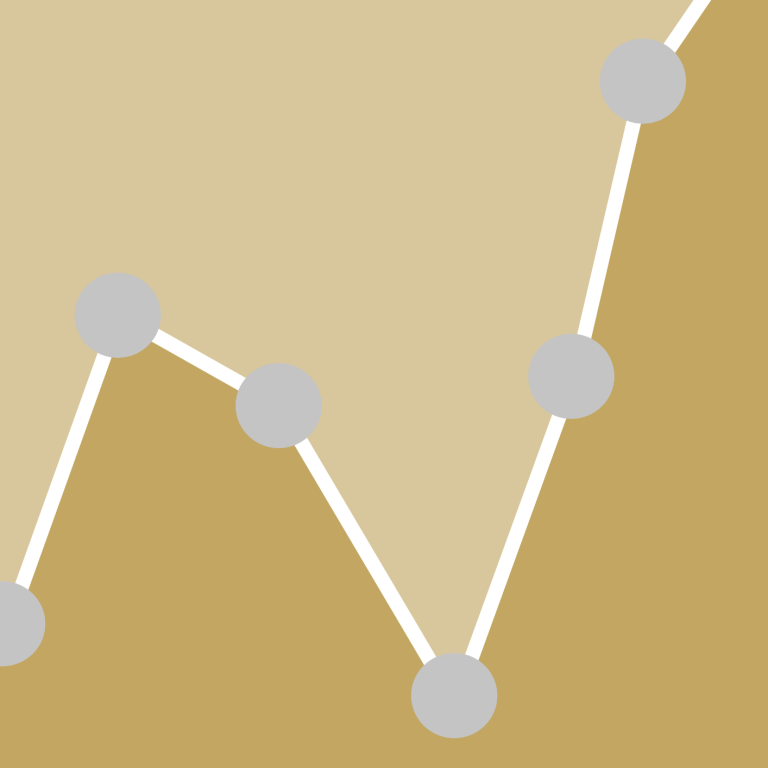 Commercial Forecasting and Planning: Icon showing a line chart with a fluctuating trend line